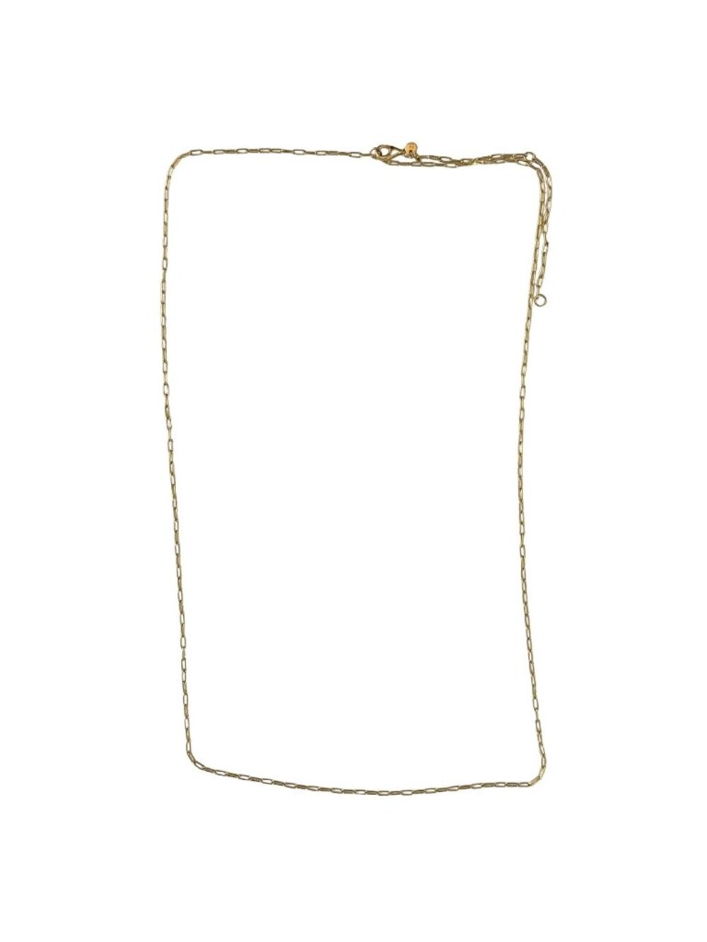 PANDORA Elongated Link Chain Necklace 14k gold plating $125 27" EUC